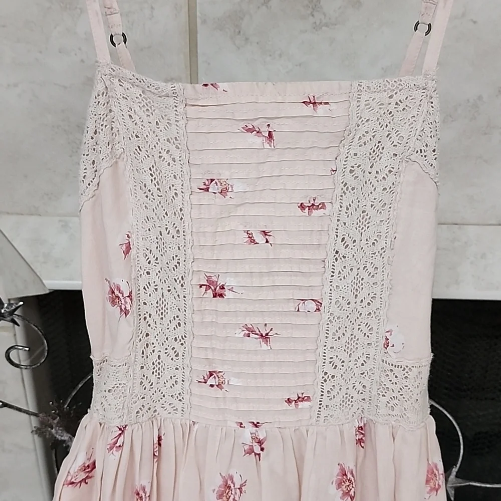 🌹 ABERCROMBIE & FITCH Lace-Pieced Cotton Maxi Dress 🌹